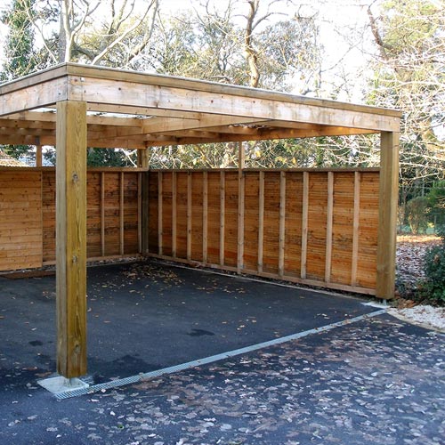 Carport en bois pour voiture près de Cholet